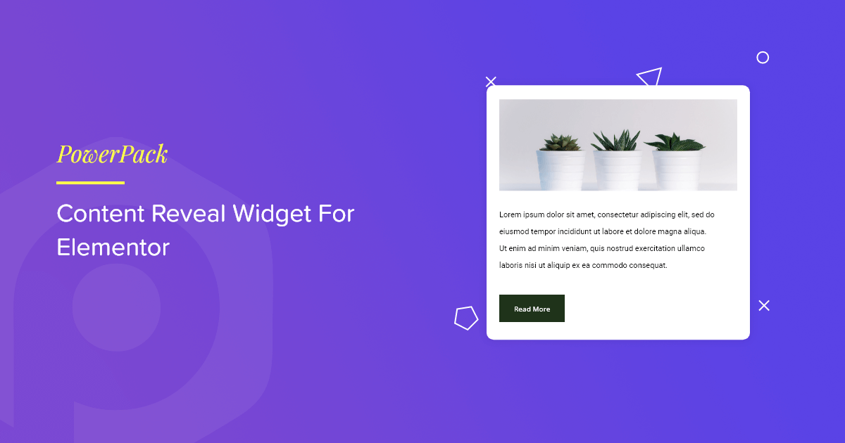 Elementor Content Reveal Widget - PowerPack Addons for Elementor