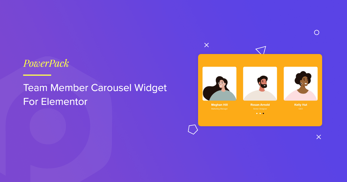 Elementor Team Member Carousel Widget - PowerPack Addons for Elementor