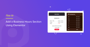 How To Add a Business Hours Section Using Elementor