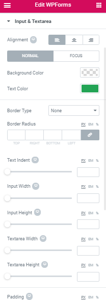 Styling options for Input & Textarea
