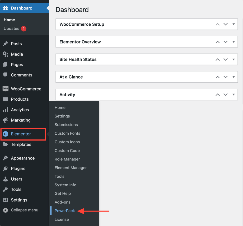 powerpack settings