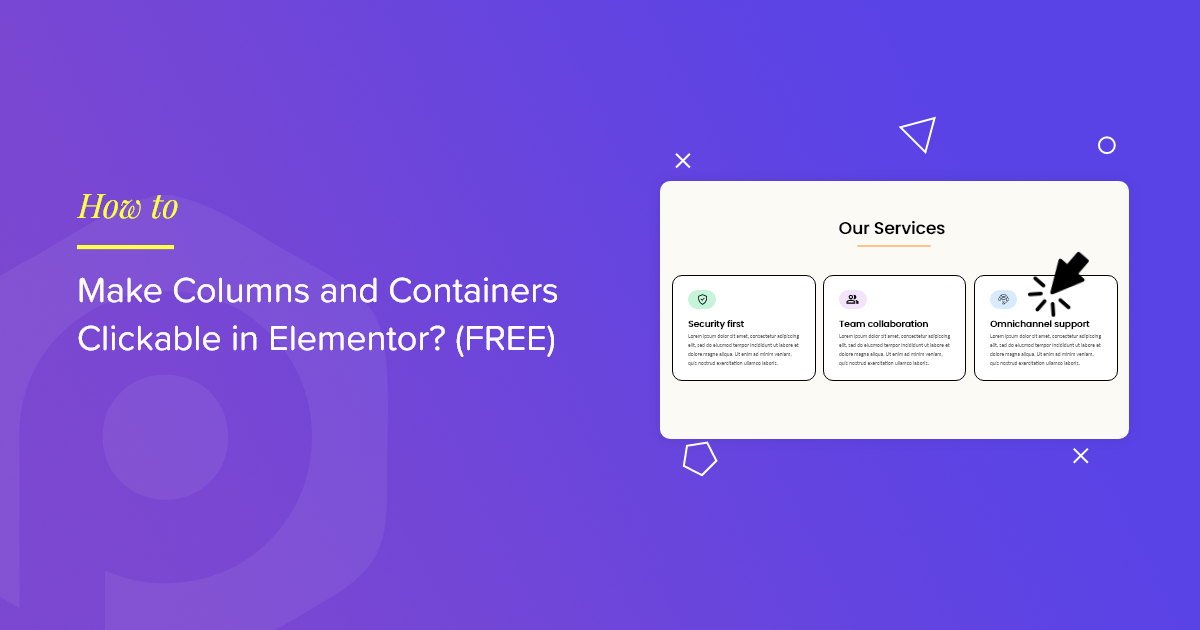 How To Make Columns and Containers Clickable in Elementor