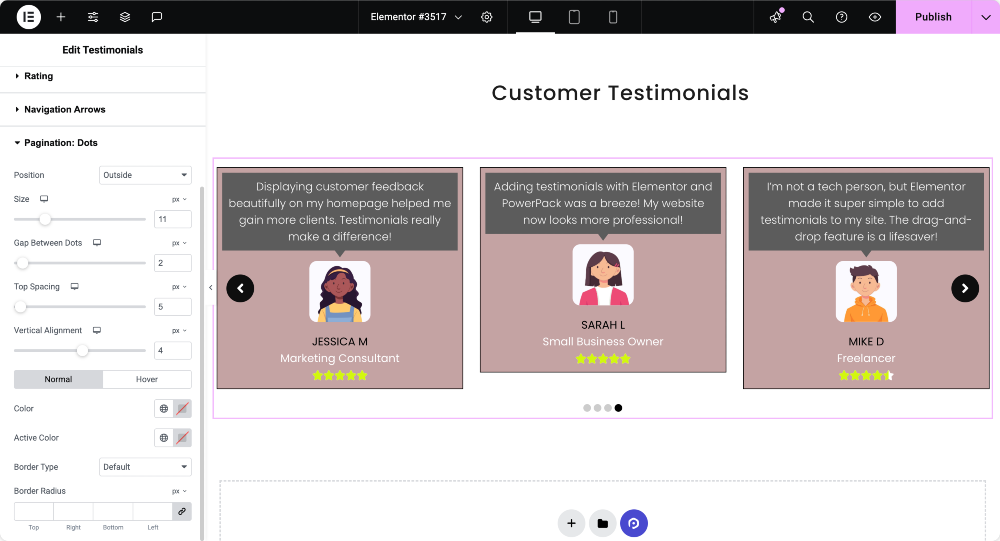 pagination dots style