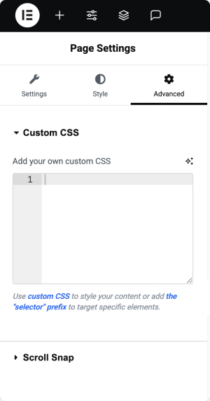 advanced settings