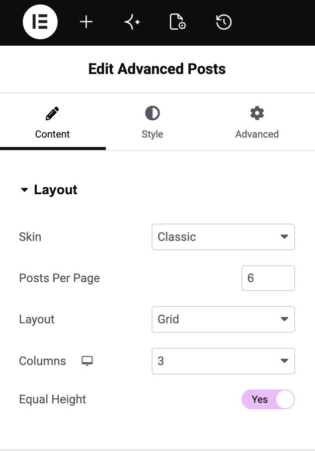 layout options