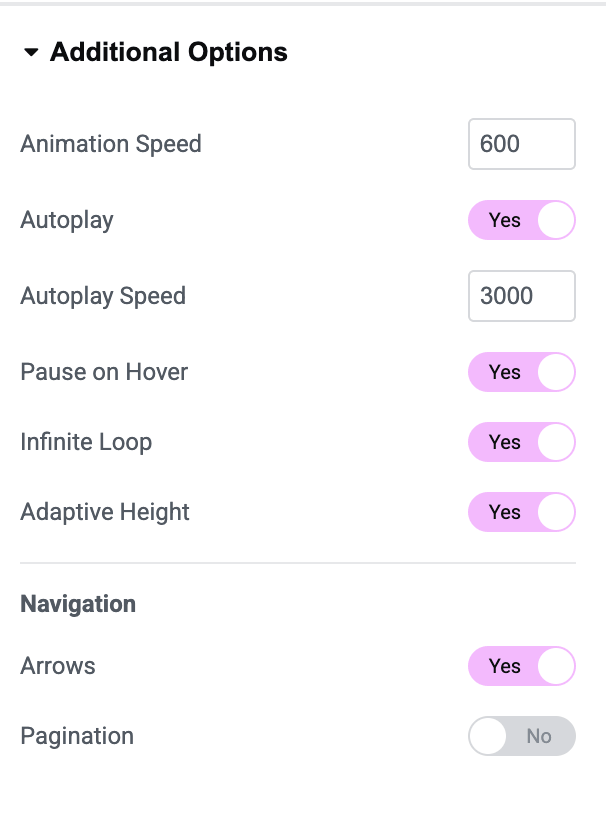 additional options