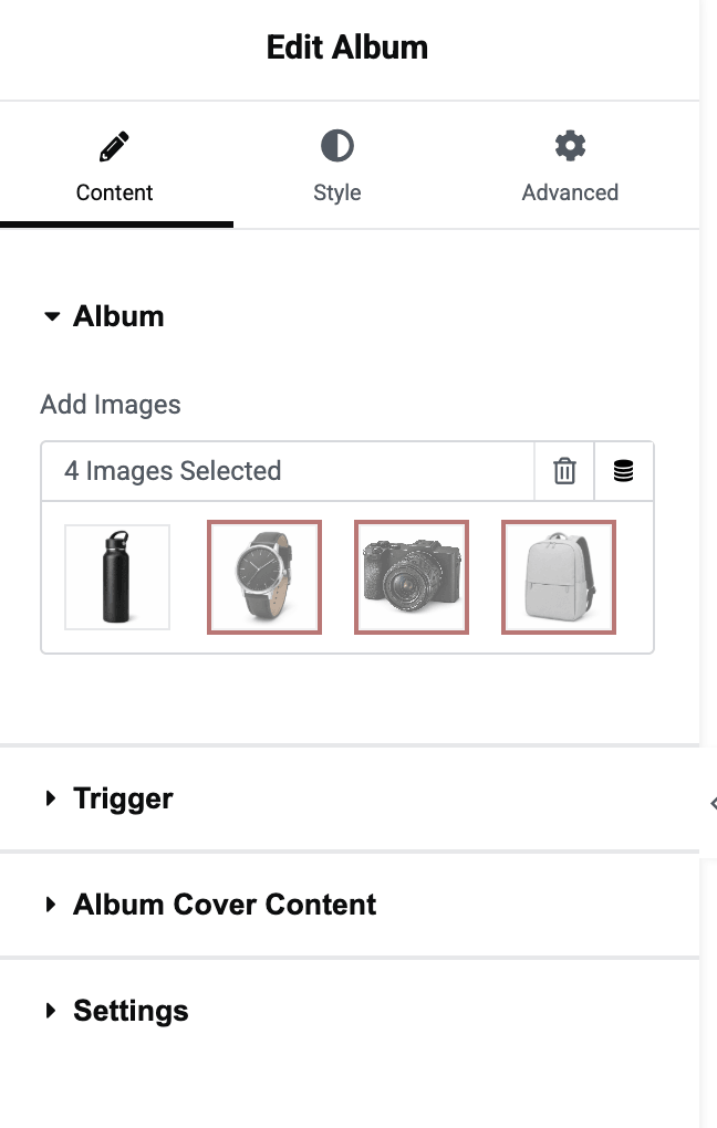 album options