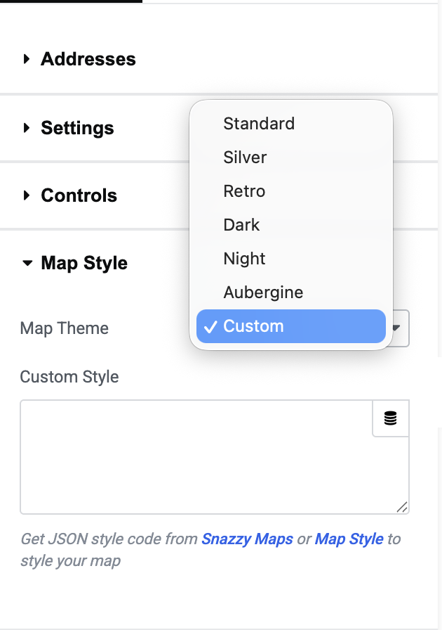 map style