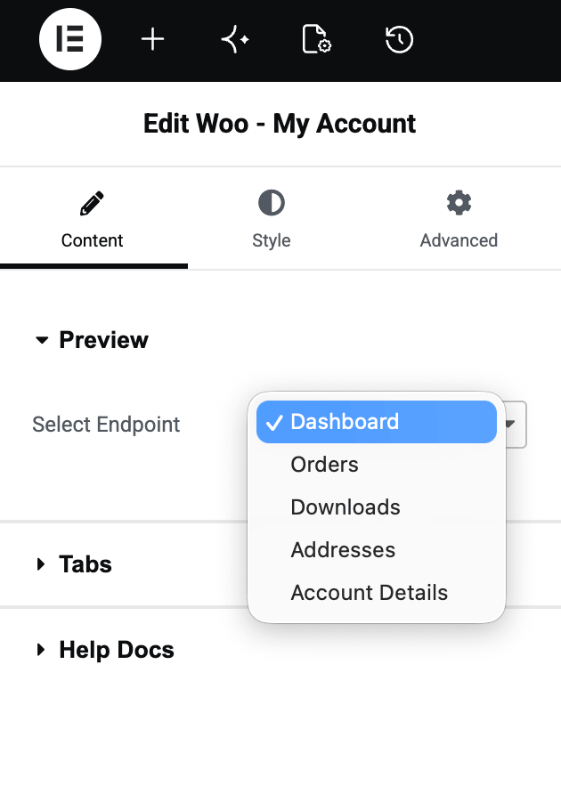 preview tab