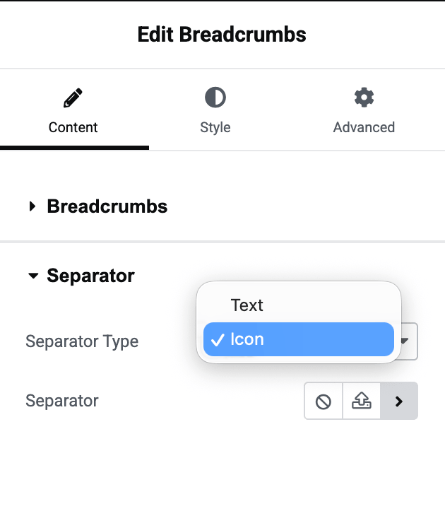 separator options
